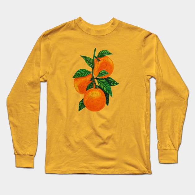 Orange Long Sleeve T-Shirt by Ocennyy
